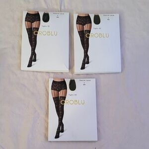 Prolly Black Lace Tights 40 Size Small